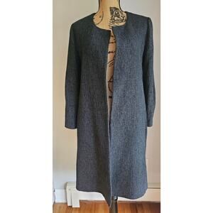 Eileen Fisher Cardigan Jacket Open Front Duster, Pockets, Charcoal, Sz M